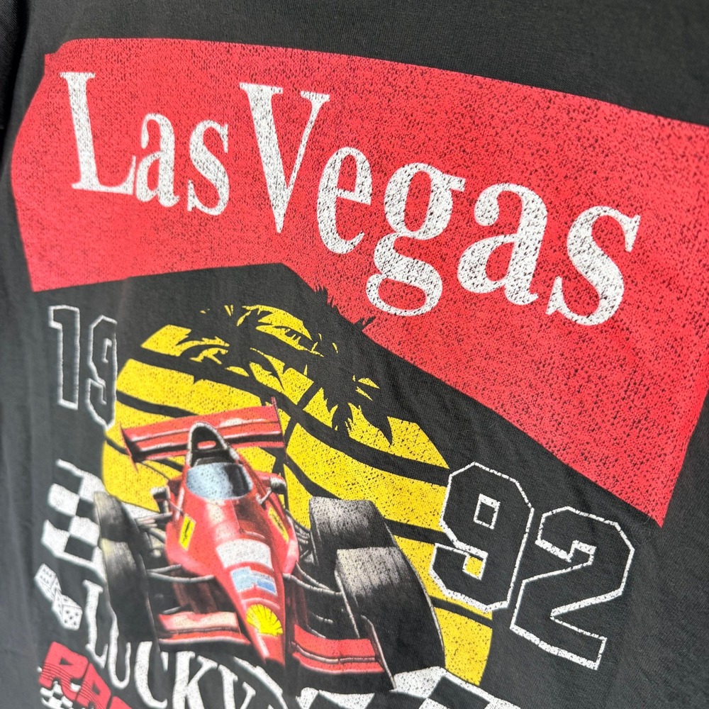 Bellevue Boys Mens Las Vegas Lucky Roll Racing Team Graphic T-Shirt Black XL